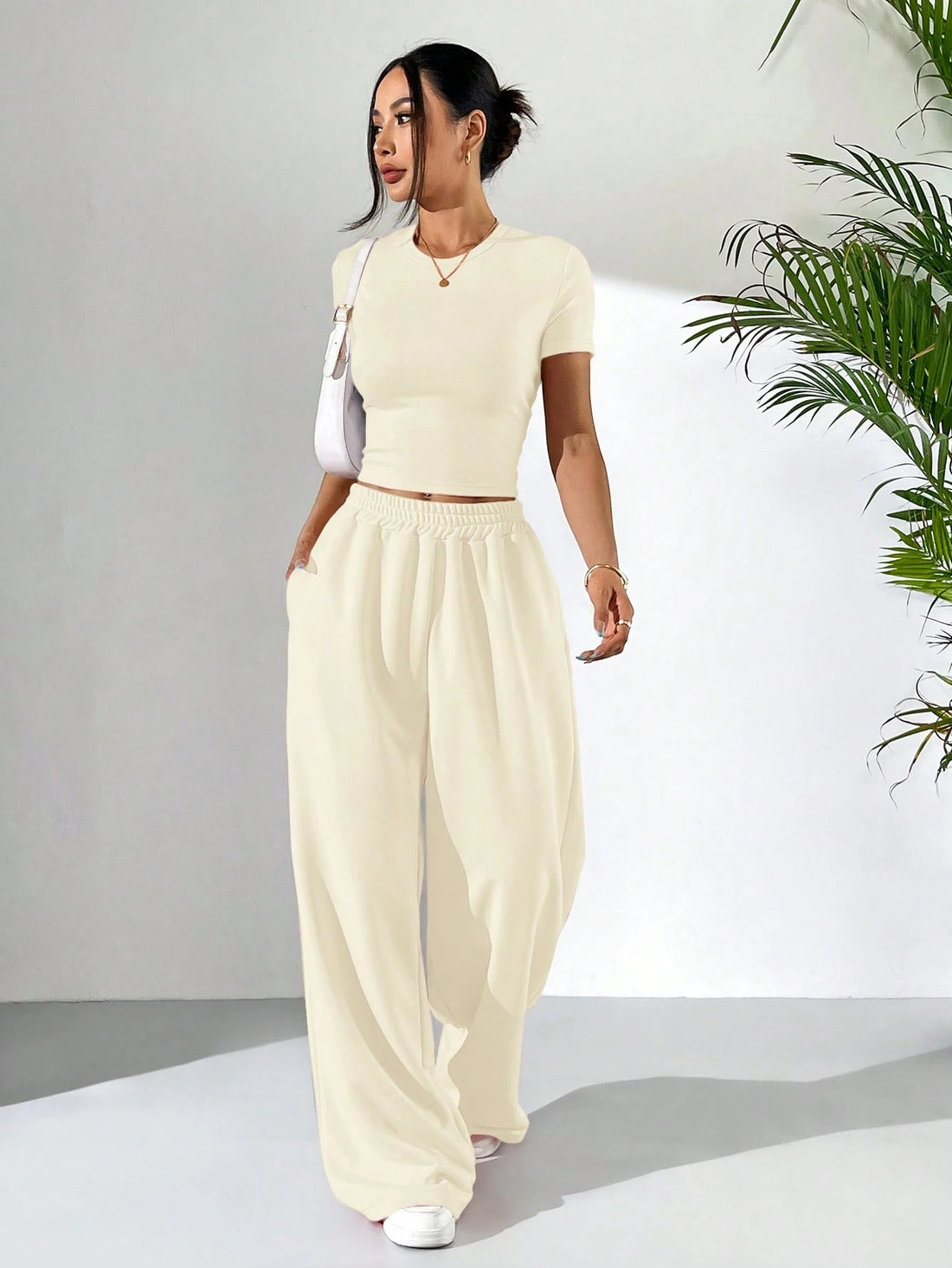 LT1K Sand Fix Belt Wide-Leg Trouser (Made For Summer).