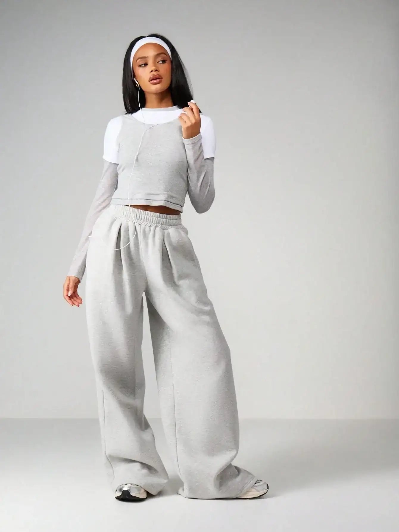 LT1K Pleated Wide-Leg Trouser.(Perfect For All Season).