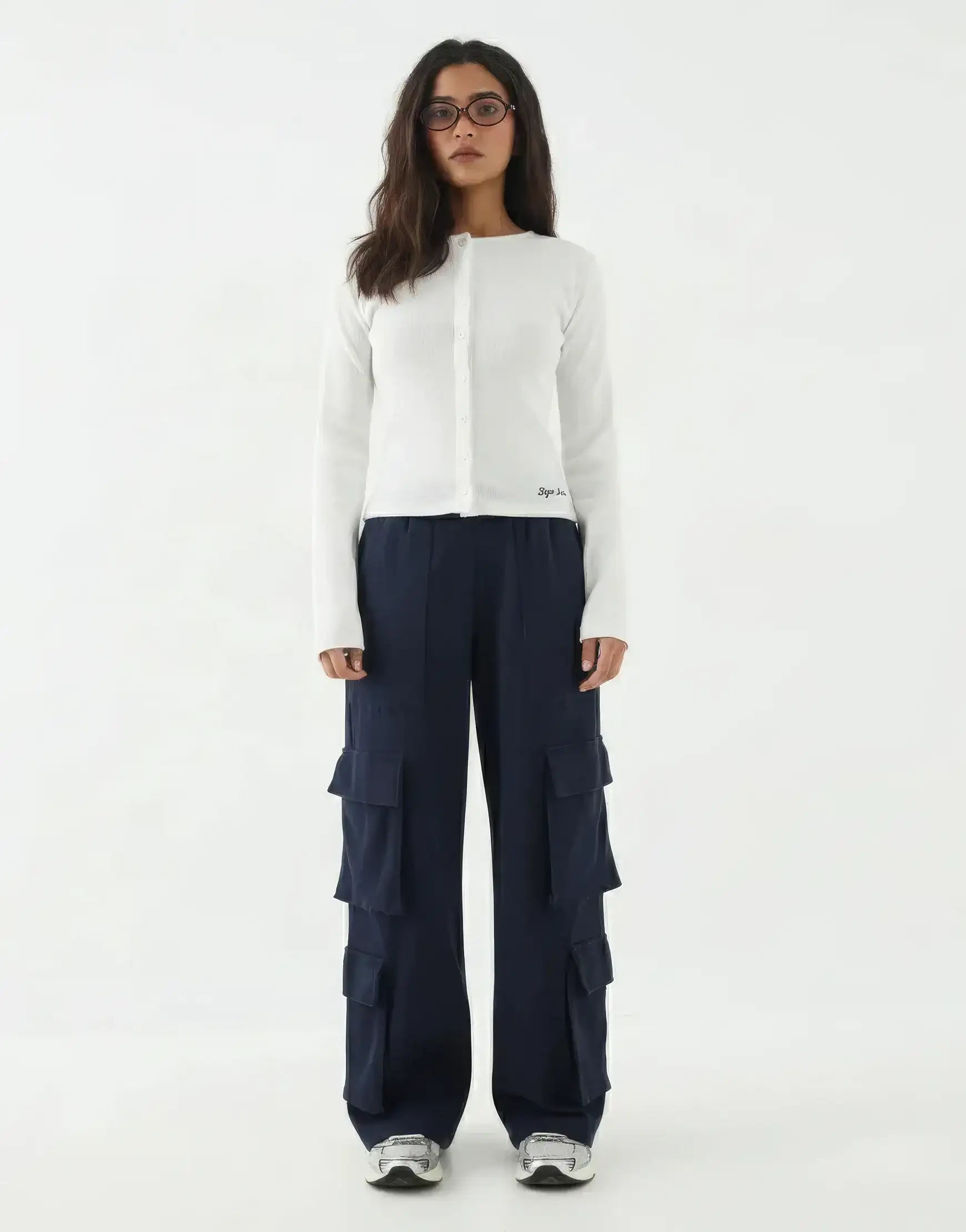 LT1K Multi Pocket Cargo Wide-Leg Trouser.(Perfect For All Season).