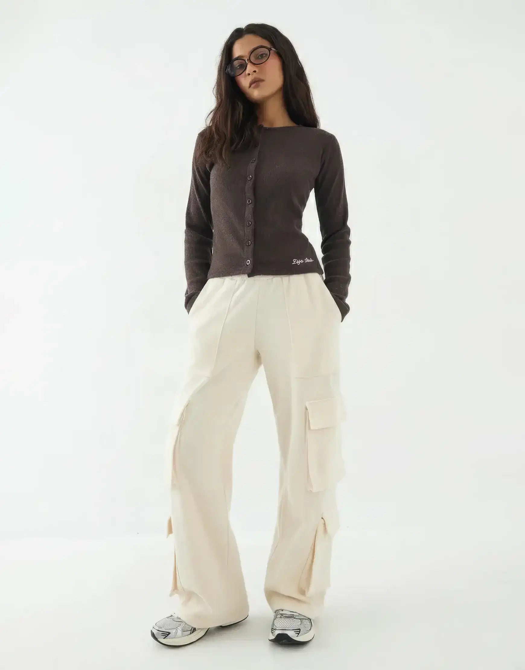 LT1K Multi Pocket Cargo Wide-Leg Trouser.(Perfect For All Season).