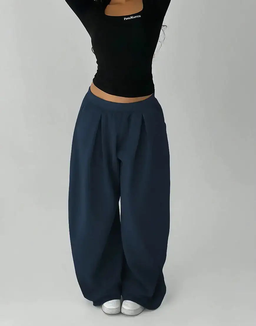 LT1K Pleated Wide-Leg Trouser.(Perfect For All Season).