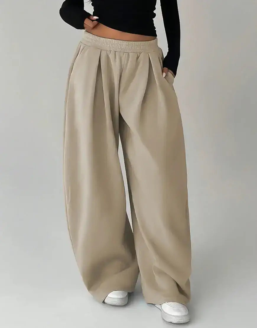 LT1K Pleated Wide-Leg Trouser.(Perfect For All Season).