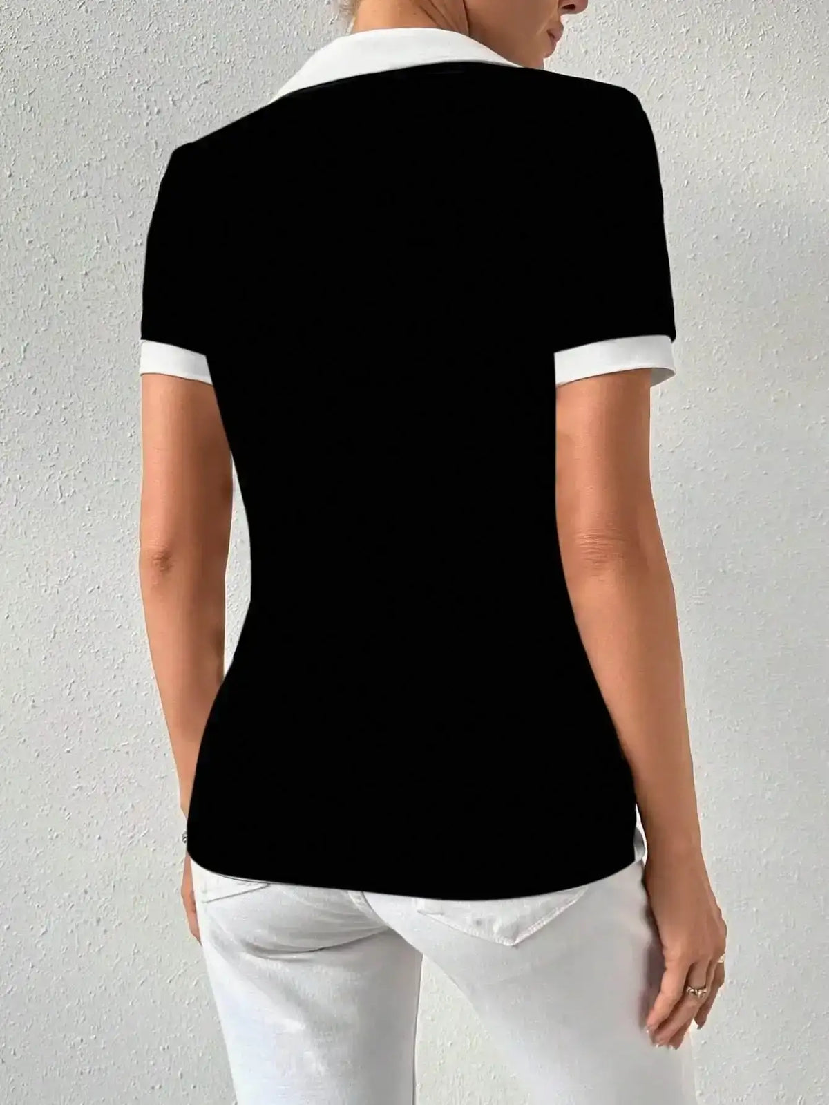 LT1K Essential Contrast Tape Polo Slim T-Shirt.