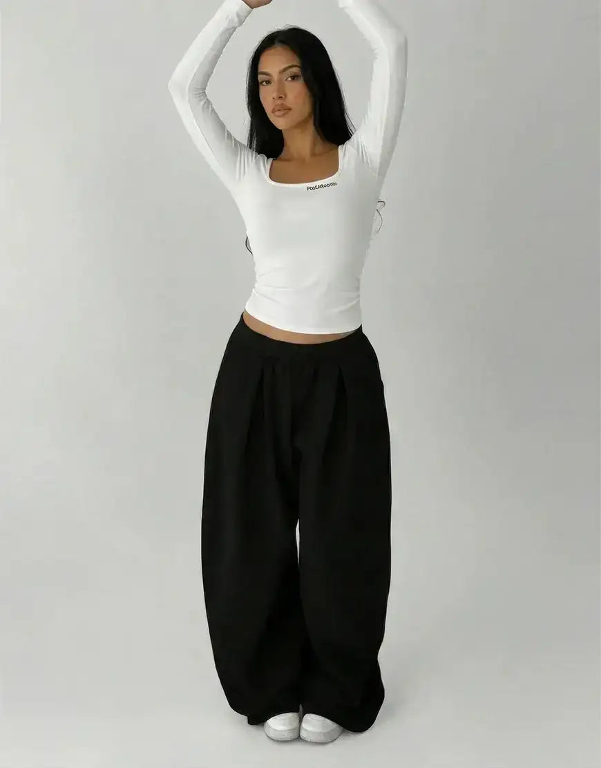 LT1K Pleated Wide-Leg Trouser.(Perfect For All Season).