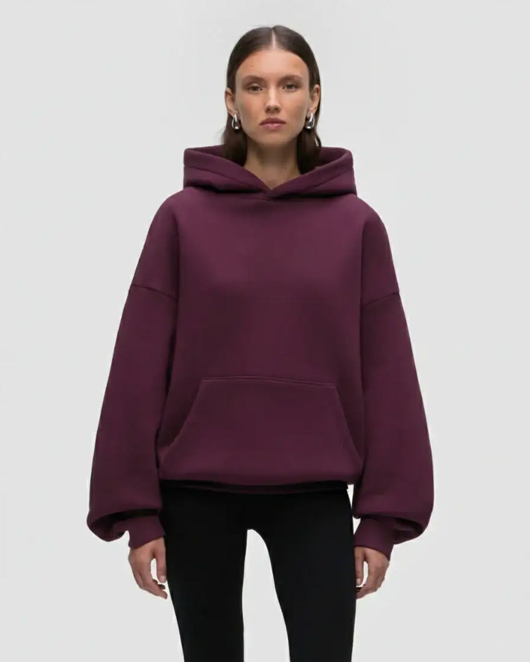 LT1K Basic Maroon Oversize hoodie.