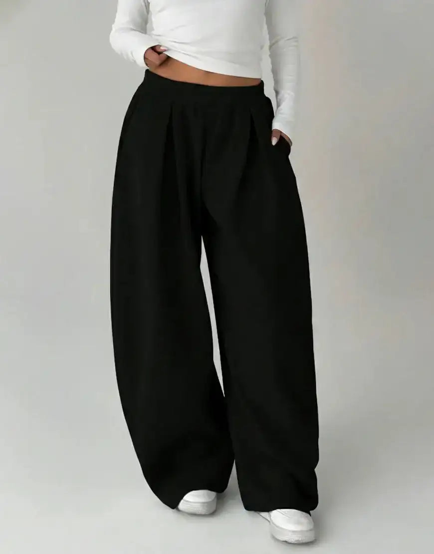 LT1K Pleated Wide-Leg Trouser.(Perfect For All Season).
