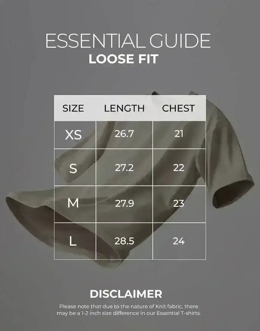 LT1K Loose Khaki Essential T-Shirt. - lessthan1thousand