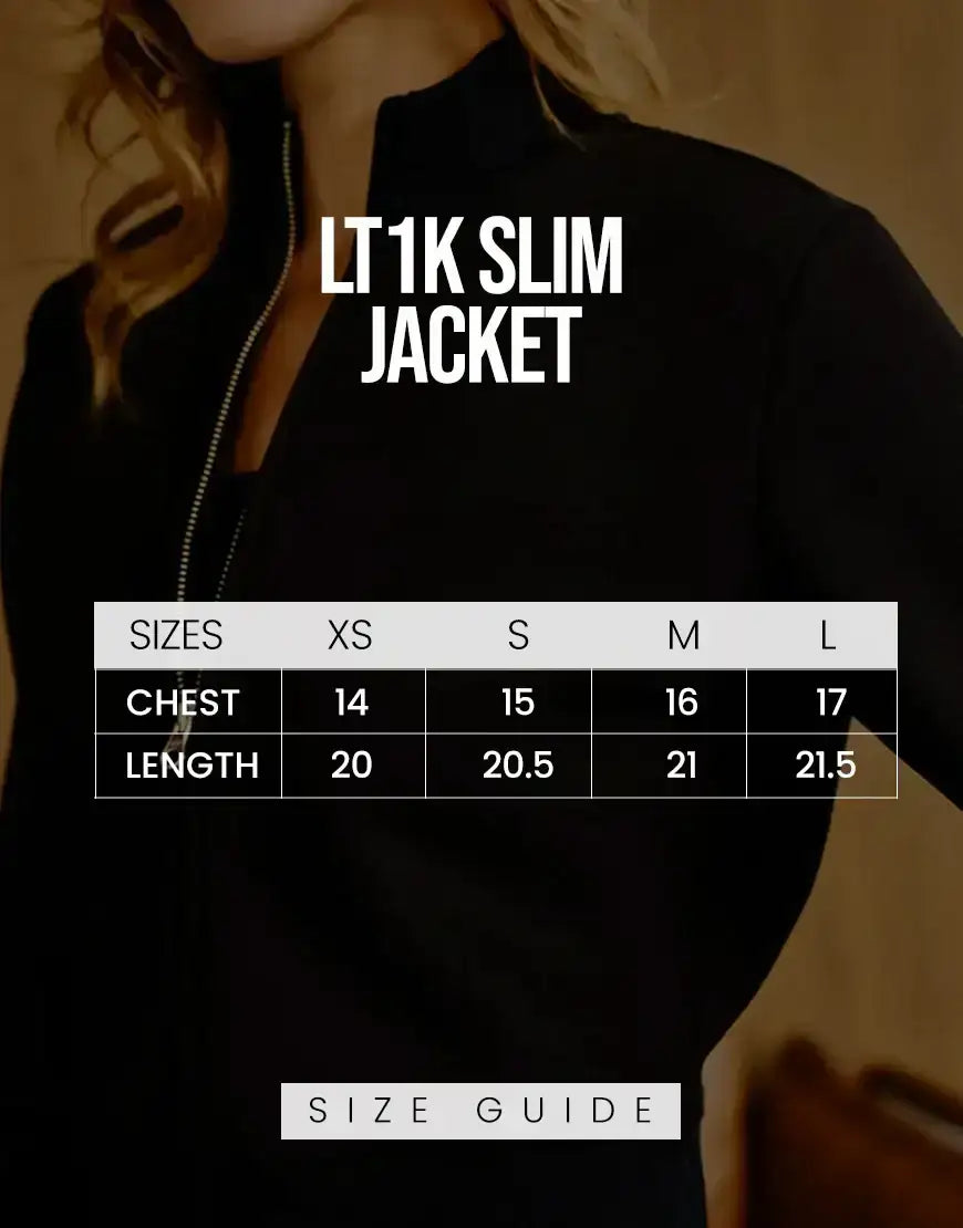 LT1K Brown Zip-Up Slim Jacket.