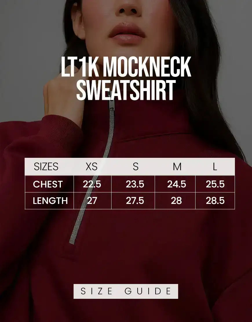 LT1K Brown Oversize Zip-Mock Sweatshirt.