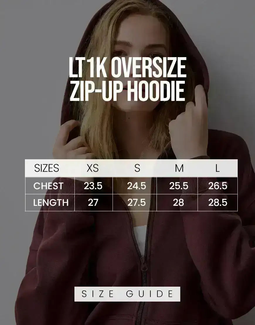 LT1K Black Zipper Oversize hoodie.