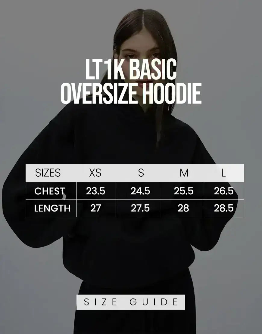 LT1K Basic Navy Blue Oversize hoodie.