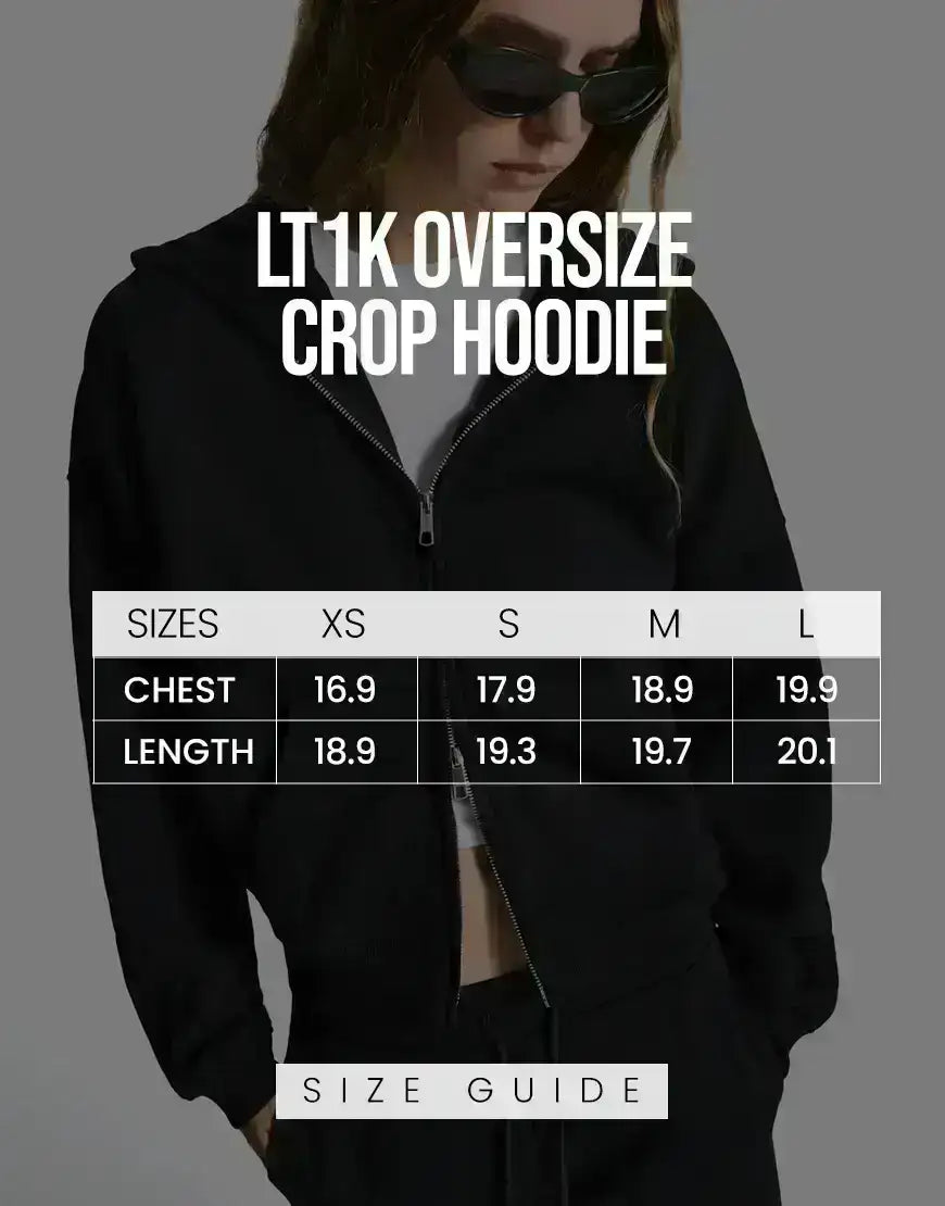 LT1K Maroon Zip-Up Oversize Crop hoodie.