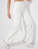 MANGO White High-Waist Loose Leg Jeans