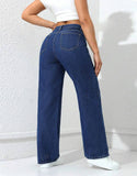 MANGO Dark Blue Loose Jeans.