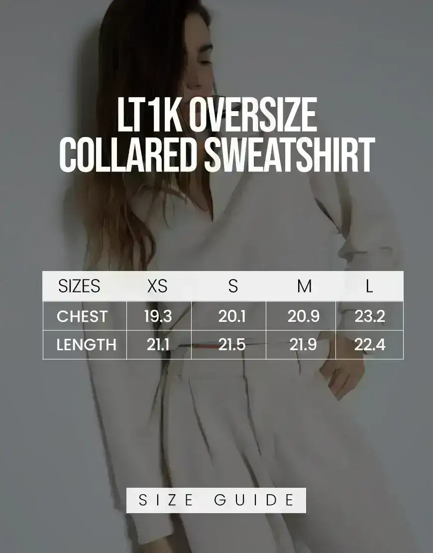 LT1K Brown Collared Oversize Sweatshirt.