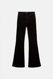 MANGO Pure Black High-Waisted Flare Jeans.