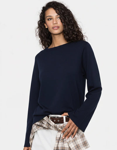 LT1K Navy Blue Oversize Super Wide Sleeve Top.(Perfect For All Season)
