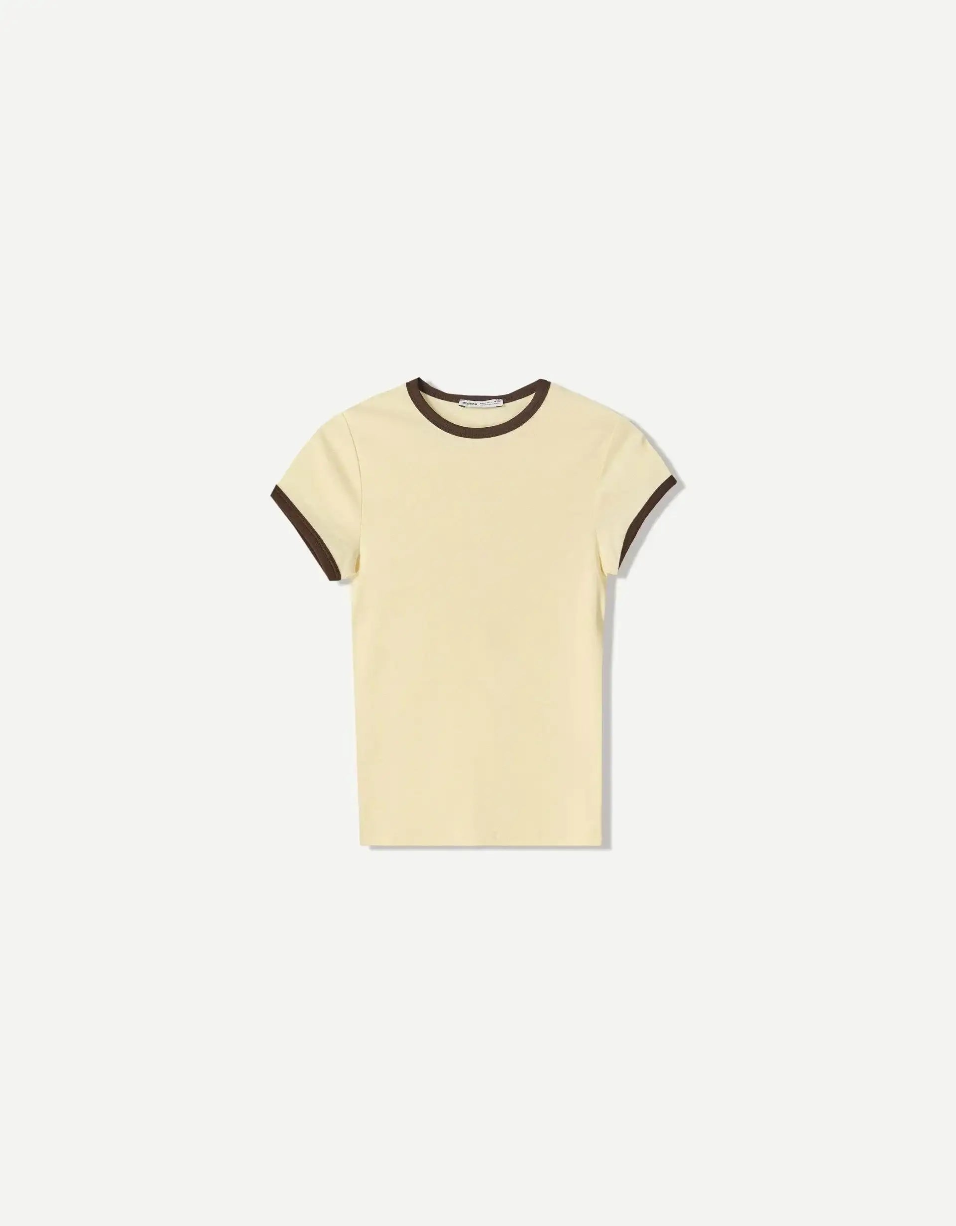 LT1K Slim Sand Contrast T-Shirt - lessthan1thousand