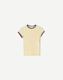 LT1K Slim Sand Contrast T-Shirt
