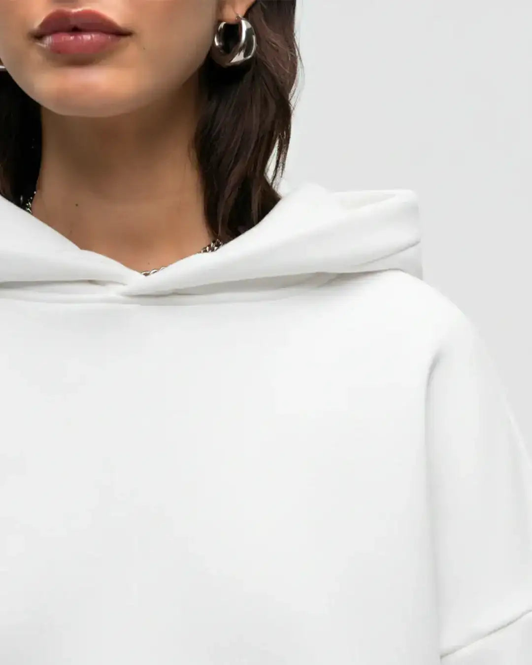 LT1K Basic White Oversize hoodie.