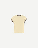 LT1K Slim Sand Contrast T-Shirt