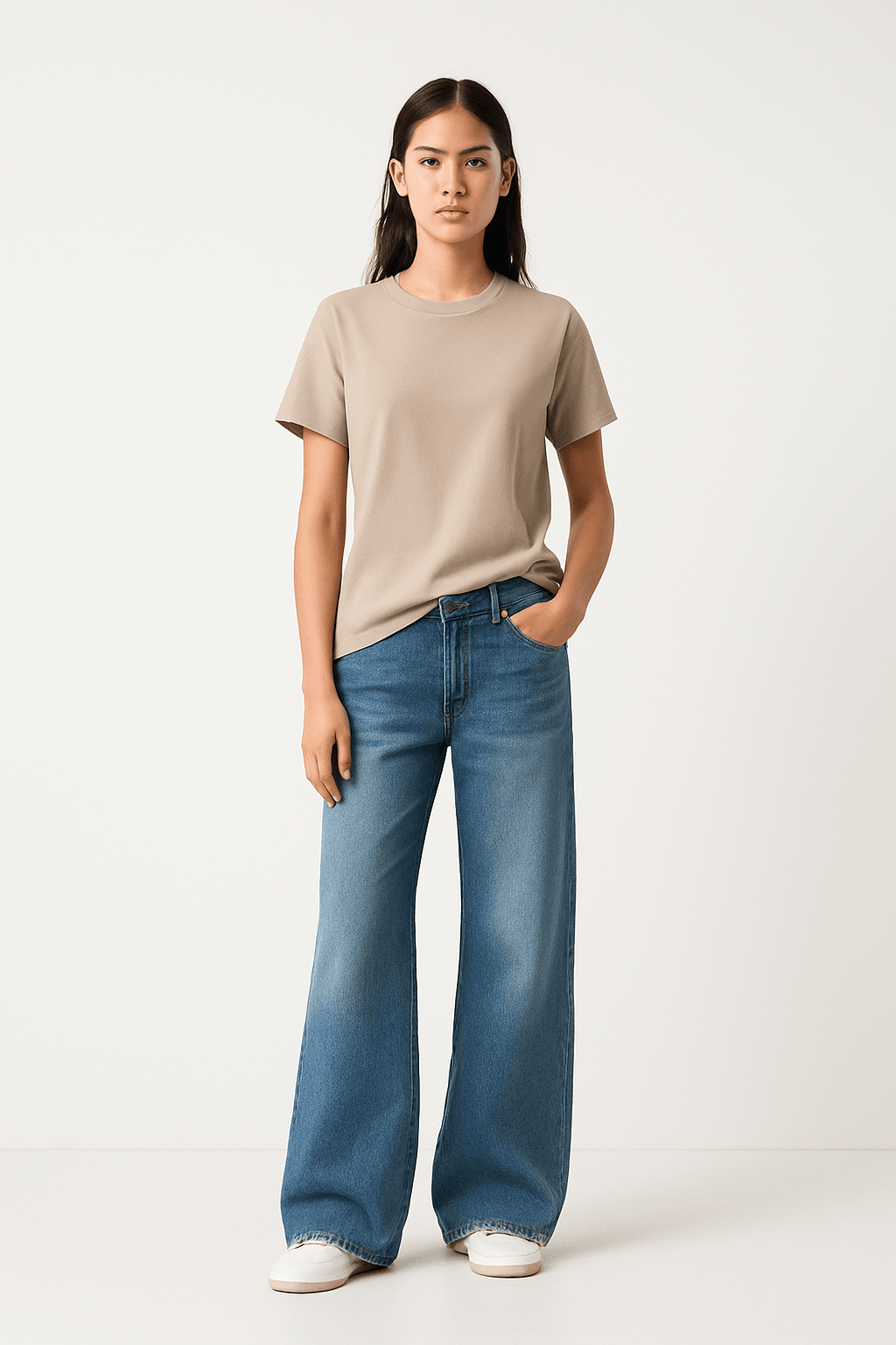 LT1K Regular Light Taupe Essential T-Shirt.