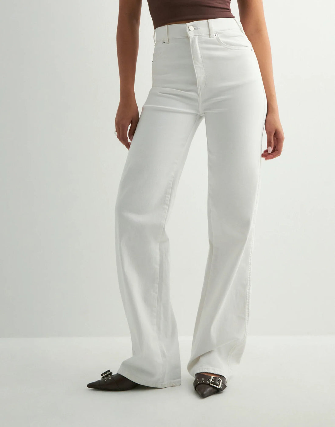 White Moxy Straight Leg Jeans (Long Length)