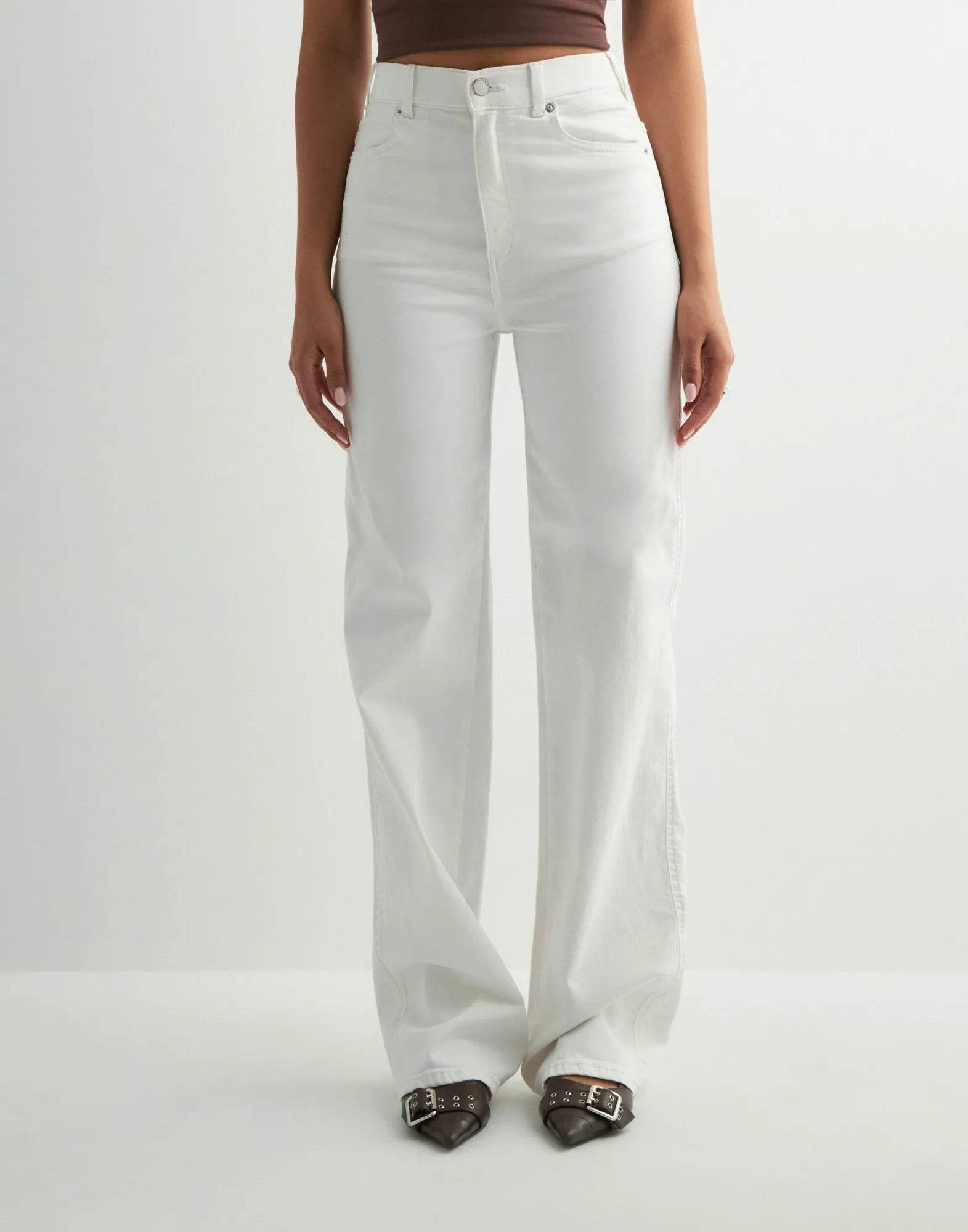 White Moxy Straight Leg Jeans (Long Length) - lessthan1thousand