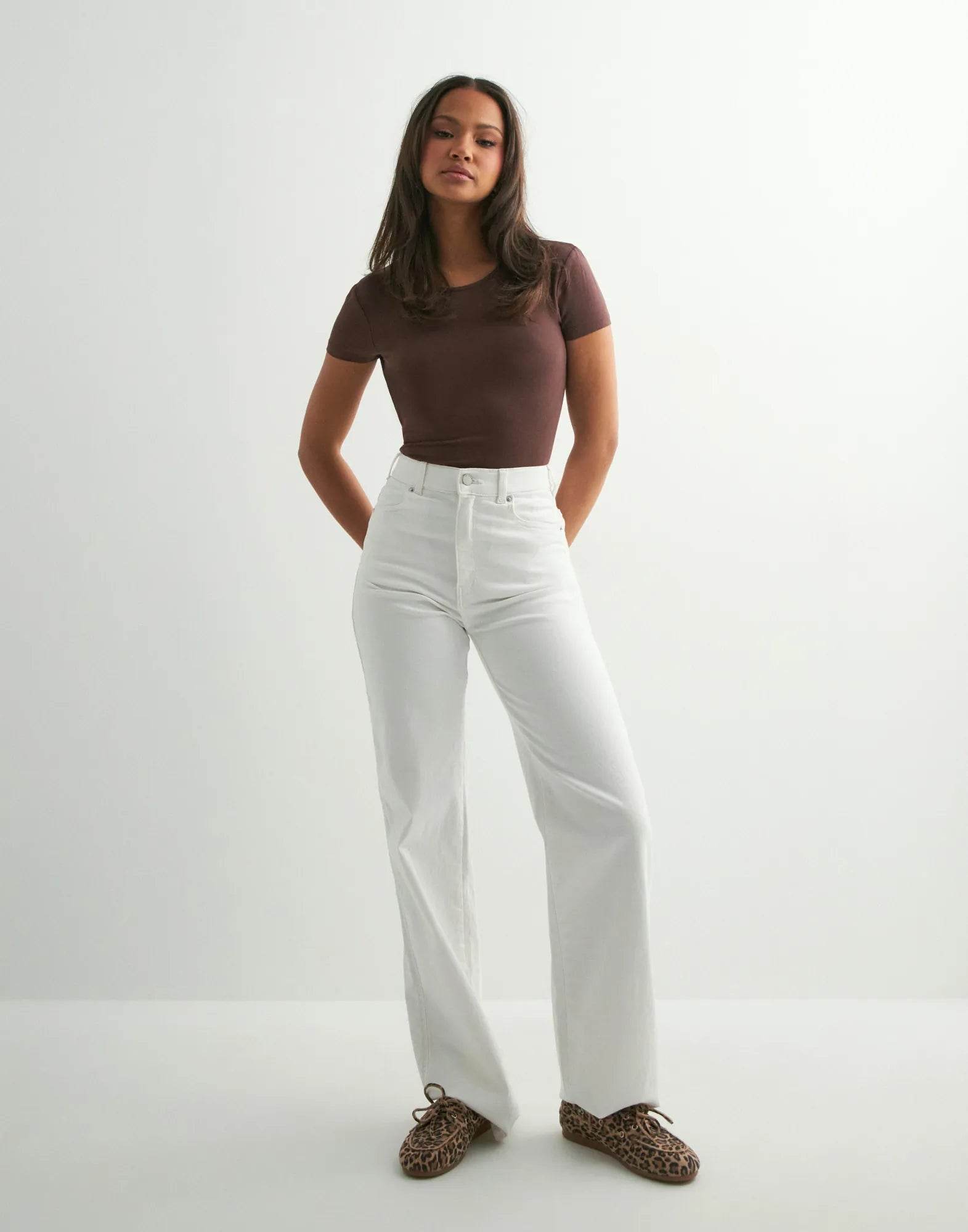 White Moxy Straight Leg Jeans (Long Length) - lessthan1thousand
