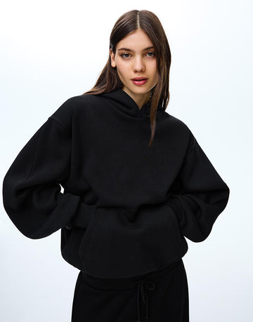 LT1K Basic Black Oversize hoodie.