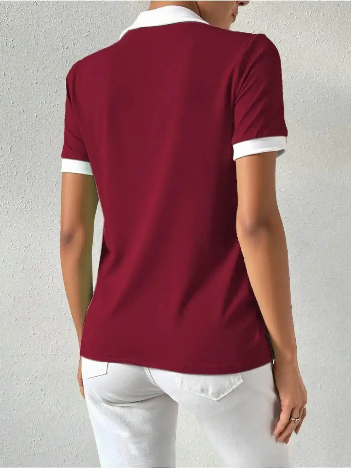 LT1K Essential Contrast Tape Polo Slim T-Shirt.