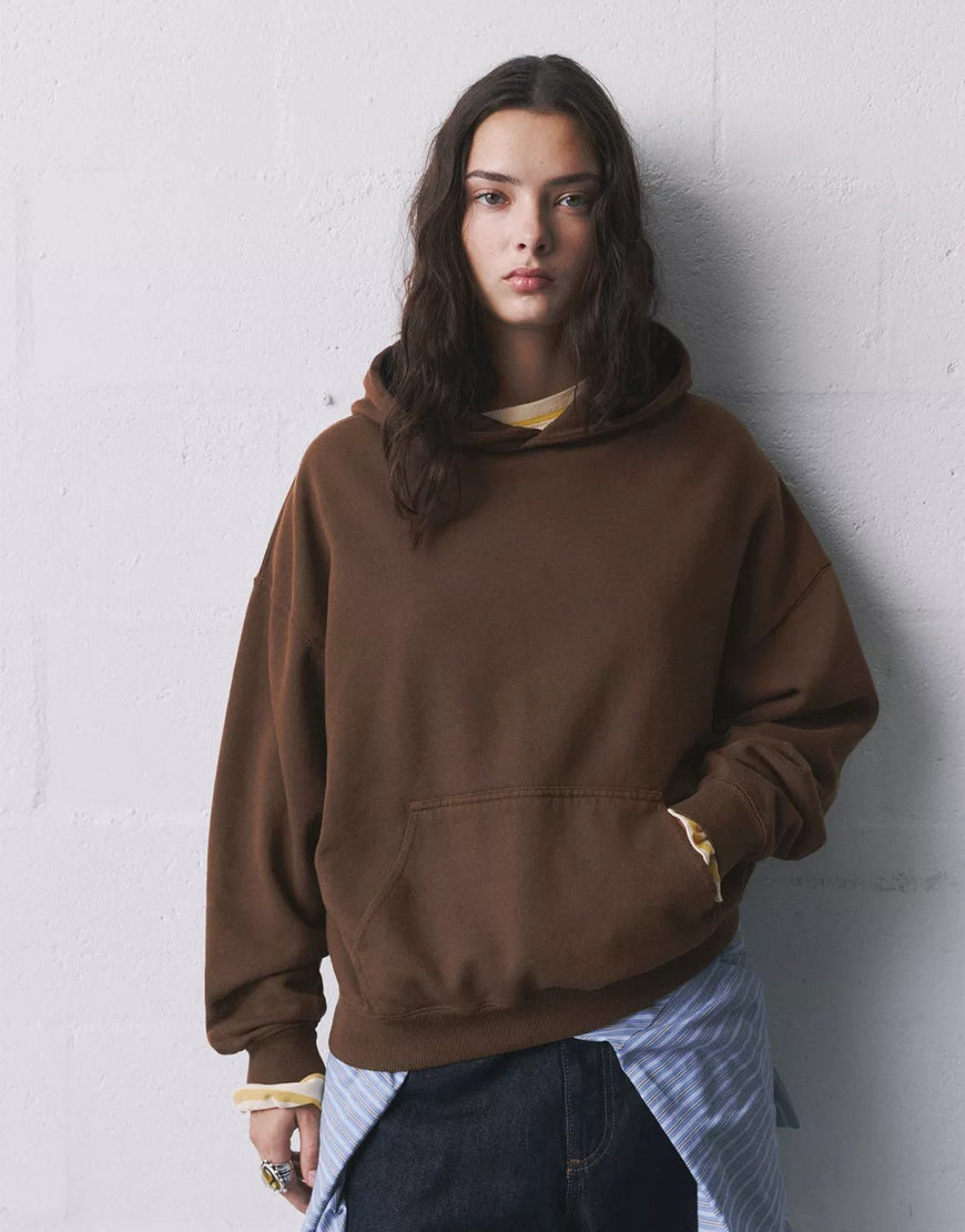 LT1K Basic Brown Oversize hoodie.