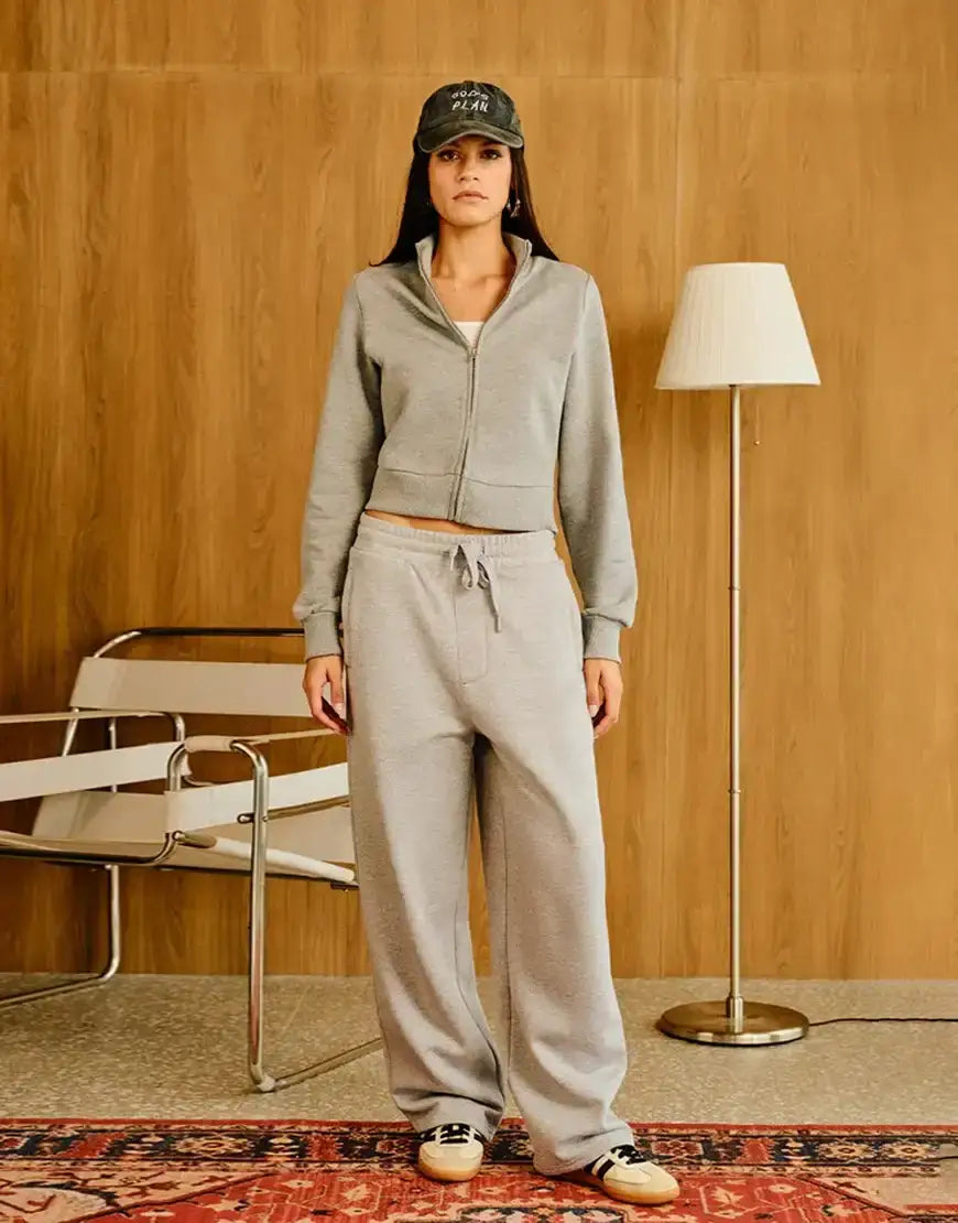 LT1K Grey Zip-Up Slim Jacket.