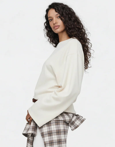 LT1K Sand Oversize Super Wide Sleeve Top.(Perfect For All Season)