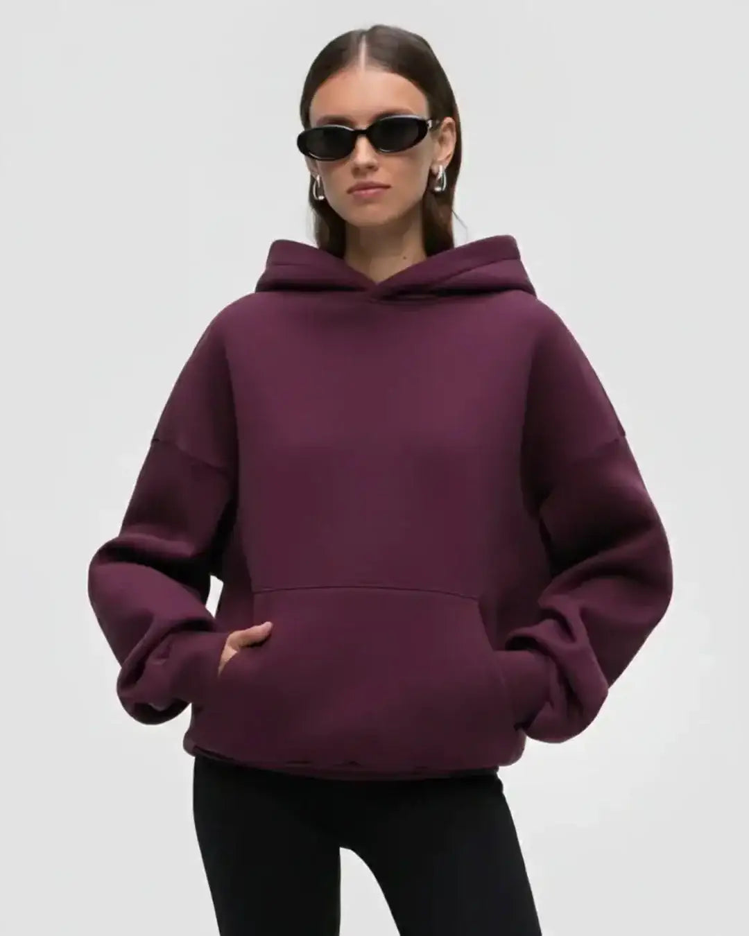 LT1K Basic Maroon Oversize hoodie.