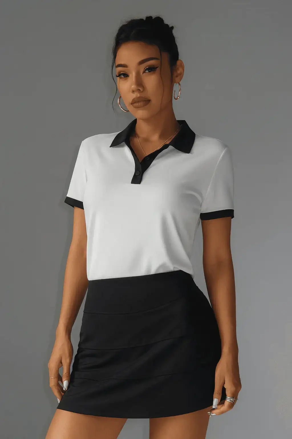 LT1K Essential White Slim Polo. - lessthan1thousand