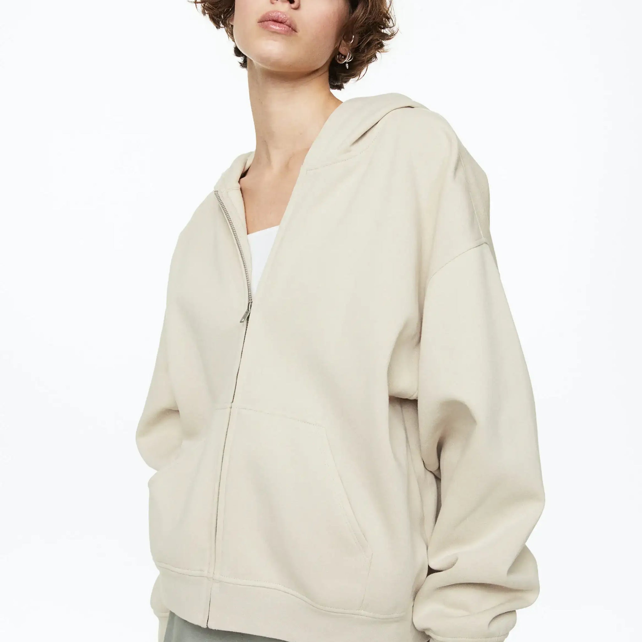 LT1K Sand Zipper Oversize hoodie.