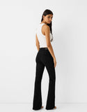 MANGO Pure Black High-Waisted Flare Jeans.