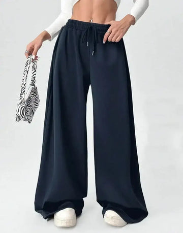 LT1K Navy Blue Wide-Leg Trouser.(Perfect For All Season)
