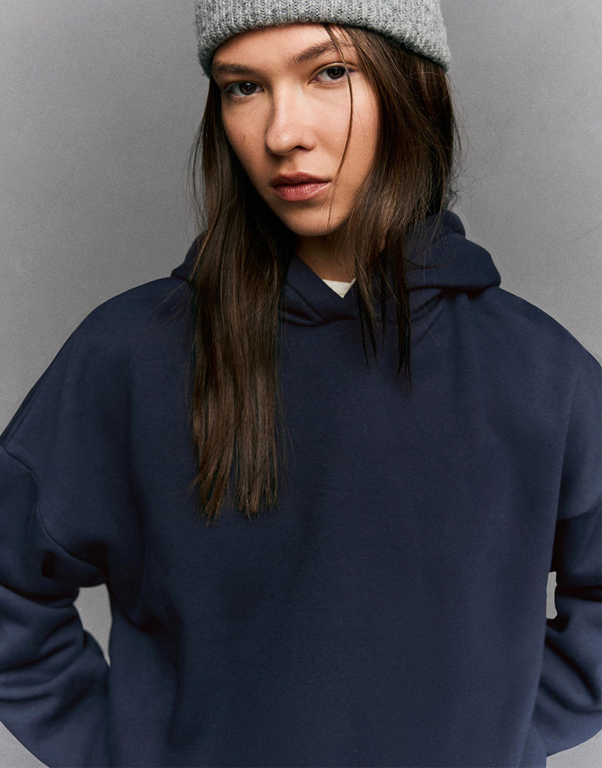 LT1K Basic Navy Blue Oversize hoodie.