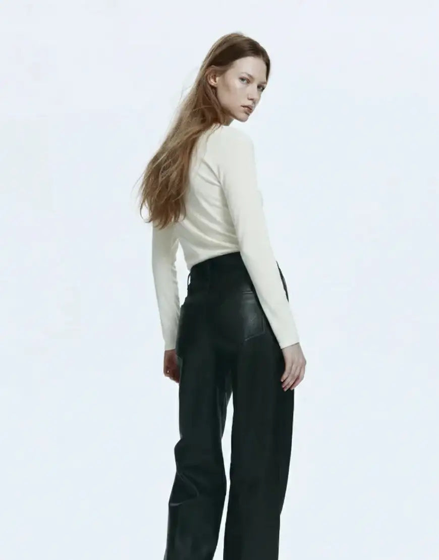 LT1K Sand Full-Sleeves Square-Neck Full Sleeve Slim Top.(Perfect For All Season)