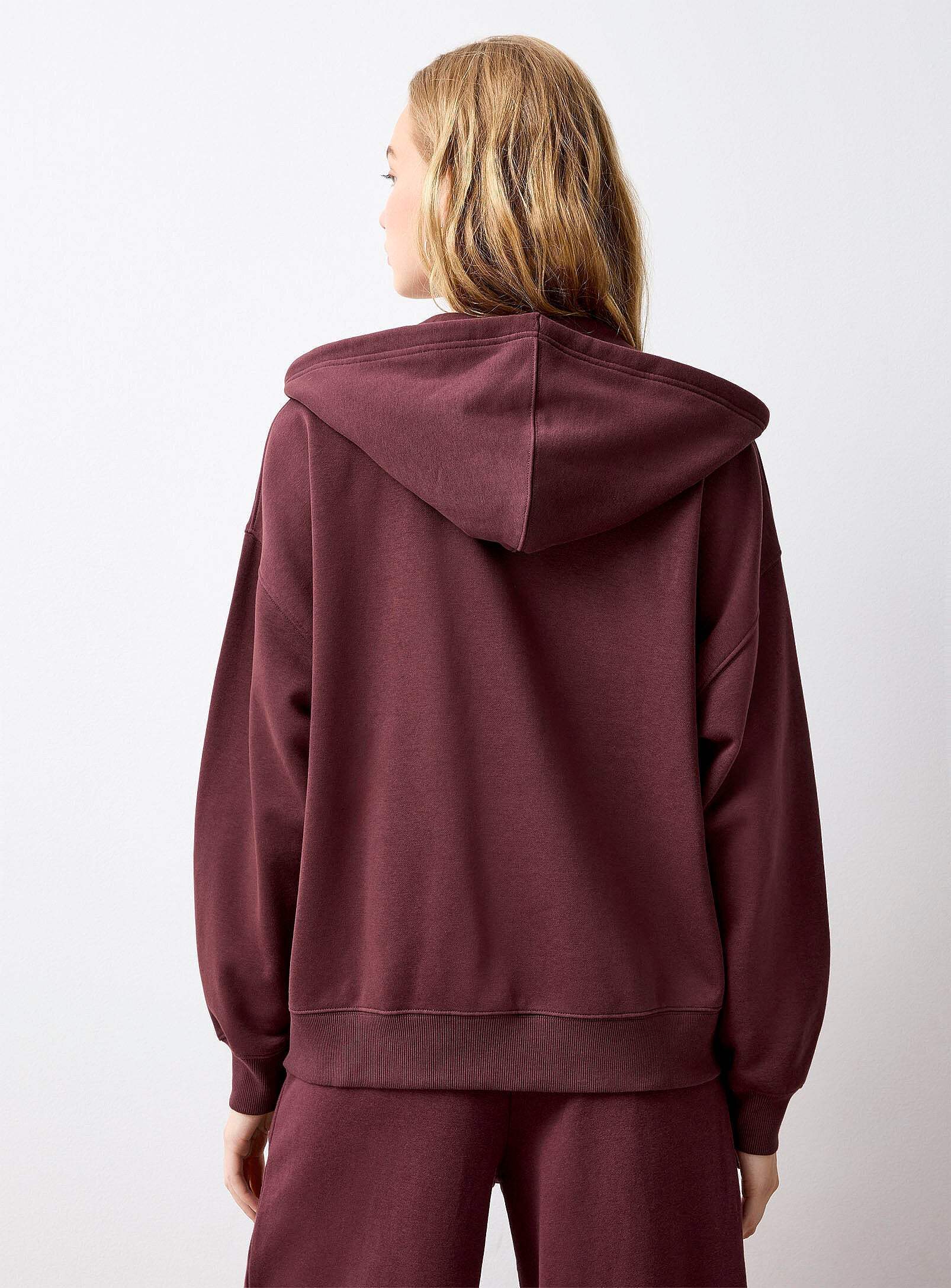 LT1K Maroon Zipper Oversize hoodie.