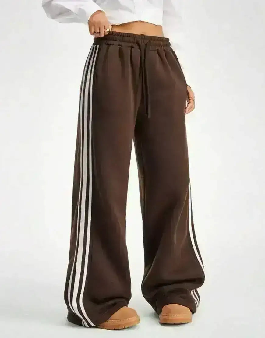 LT1K Side Stripe Wide-Leg Trouser.(Perfect For All Season)