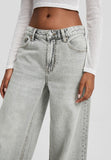 Zara Light Grey Wide-Leg Jeans