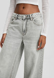 BERSHKA Light Grey Wide-Leg Jeans - lessthan1thousand