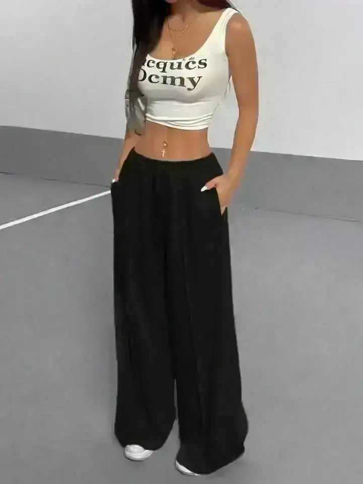 LT1K Front-Seam Wide-Leg Trouser.(Perfect For All Season)