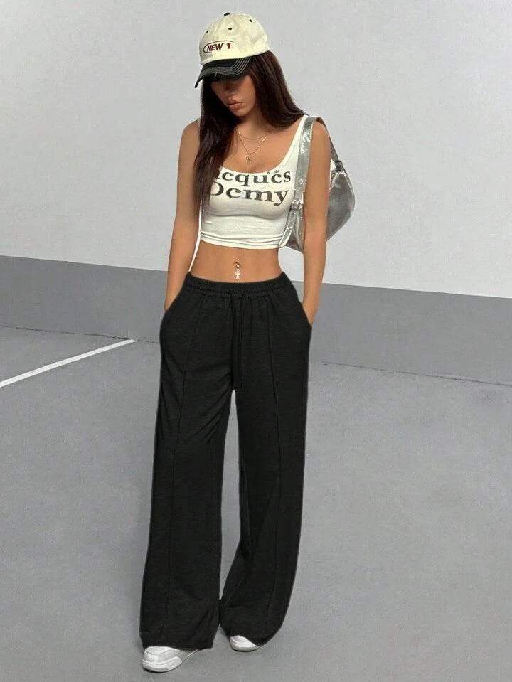 LT1K Front-Seam Wide-Leg Trouser (Perfect For All Season)