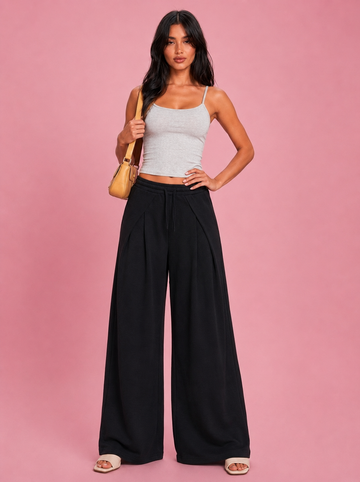 LT1K Overlap Wide Leg Trouser
