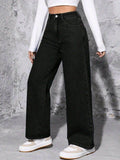 Bershka Black High-Waist Loose  Jeans. - lessthan1thousand