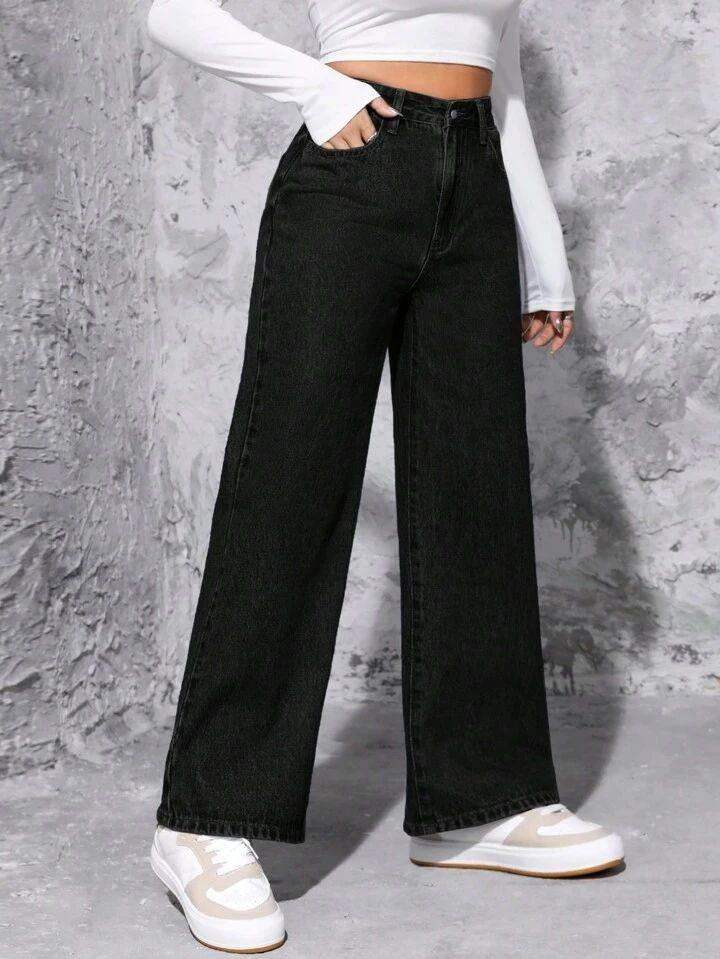 Bershka Black High-Waist Loose Jeans. - lessthan1thousand
